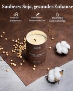 M&SENSE Cappuccino Duftkerze 320g – 70 Stunden Brenndauer aus Sojawachs – Bild 3