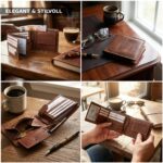 Wildery® Herren-Geldbörse aus Vintage-Leder mit RFID Schutz & Münzfach – Bild 7