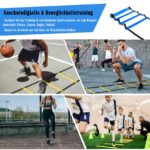 BJNCDIO Fussball Trainingsset – 6m Koordinationsleiter, 12 Hütchen & Kicktrainer – Bild 5