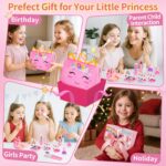 Hohosunlar Kinderschminke Schminkkoffer mit Nagelstudio – Waschbares Make-up Set für Mädchen 3-12 – Bild 7