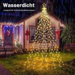 iBaycon Weihnachtsbeleuchtung Aussen 568 LED Warmweiss – Lichterkette mit Stern & 8 Modi – Bild 3