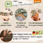 Bio Saatgut Adventskalender 2026 – 24 Demeter Gemüse Samen mit DIY Zubehör – Bild 3
