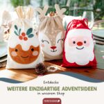 Papierdrachen Adventskalender 2026 mit 24 Schlaufen – Wandkalender Wintertiere 50 x 70 cm – Bild 2