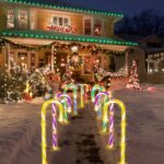 YAVOCOS 46cm Zuckerstangen Lichterketten Set mit 12 LEDs – Weihnachtsdeko für Innen & Aussen – Bild 7