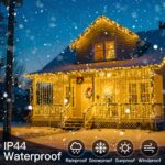 Joycome Lichtervorhang 6m x 3m mit 600 LED – Warmweiss Wasserdicht für Innen & Aussen – Bild 8
