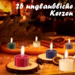 DECO EXPRESS Adventskalender 2026 mit 24 Teelichtern – Weihnachtsdeko mit Keramikhalter – Bild 5