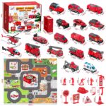 Edonkvi Adventskalender 2026 Feuerwehr – 24 Fahrzeuge & Zubehör für Kinder ab 3 Jahren – Bild 5