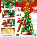 CHILDGO Weihnachtsbaum Adventskalender – 888 Bausteine mit LED für 24 Tage Countdown – Bild 3