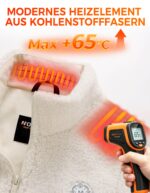HOOHEAT Fleece Heizweste Damen 7.4V 16000 mAh – 15 Heizzonen & 3 Heizstufen – Bild 3