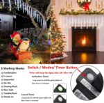 Joomer Eiszapfen Lichterkette 4M 90 LED – Weihnachtsbeleuchtung Outdoor mit 8 Modi & Timer – Bild 2