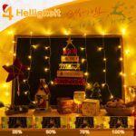 Ollny Eisregen Lichterkette 12m mit 504 LEDs – Warmweiss Weihnachtsbeleuchtung aussen mit Fernbedienung – Bild 6