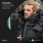 Höhenhorn Adamelo Herren Steppjacke – Winterjacke mit abnehmbarem Kunstfellkragen – Bild 7