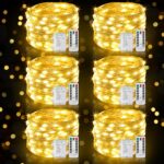 GEARLITE 10M LED Lichterkette mit Batterie & Fernbedienung – 100 LEDs Warmweiss für Deko