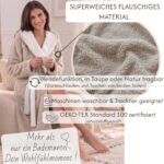 CalmyLIFE Damen Bademantel mit Wendefunktion – Flauschiger Morgenmantel OEKO-TEX zertifiziert – Bild 2