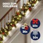 CASARIA 5m LED Weihnachtsgirlande mit 80 warmweissen LEDs & Deko – IP44 In- & Outdoor – Bild 5