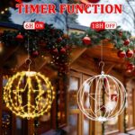 Yowin LED Leuchtkugel 30cm mit 200 LEDs – Weihnachtsbeleuchtung Außen mit 8 Modi & Timer – Bild 7