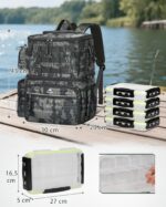 MATEIN Angelrucksack mit 4 Köderboxen & Rutenhalter – Wasserdicht für professionelle Angler – Bild 7
