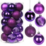 Briful 25er Christbaumkugeln-Set 6cm – Bruchsichere Weihnachtskugeln aus Kunststoff