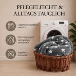MALIKA Wende-Bettwäsche 135x200cm Cashmere Touch Nicky-Teddy Plüsch – Winterbettwäsche Grau – Bild 4