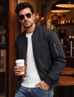 KEFITEVD Herren-Bomberjacke – Wattierte Winterjacke im US-Militär-Stil – Bild 3