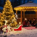 DELICHTER Rentier mit Schlitten 107 cm – 117 LED Warmweiss mit Musik & Bewegungsmelder – Bild 7