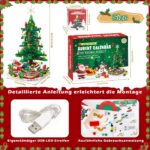 Adventskalender 2026 Weihnachtsbaum Bausteine – 24-in-1 Baustein-Set mit LED für Kinder & Erwachsene – Bild 2