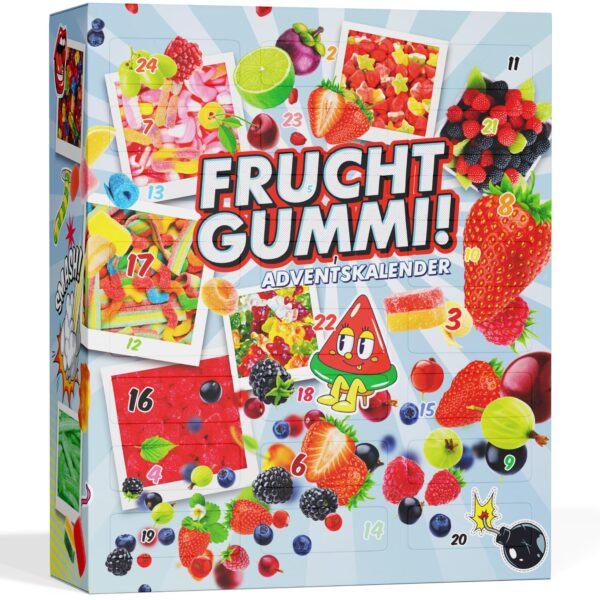 BOXILAND® Fruchtgummi Adventskalender 2026 – 24 Sorten, 1.138 g Naschvielfalt