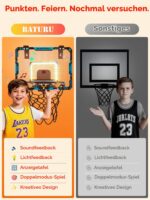BATURU Mini Basketballkorb Indoor mit LED-Anzeigetafel & Sound – Faltbar für Kinderzimmer – Bild 2