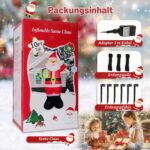 Omdekor Aufblasbarer Weihnachtsmann 3 m mit LED – Wetterfeste Outdoor Weihnachtsdeko – Bild 6