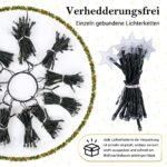 ELKTRY 400 LED Weihnachtsbaum Lichterkette mit 60 Sternen & Fernbedienung – 3-Min.-Montage – Bild 8