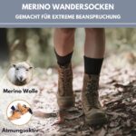Alpenstern Merino Wandersocken für Damen & Herren – Anti-Blasen Trekking-Socken – Bild 4