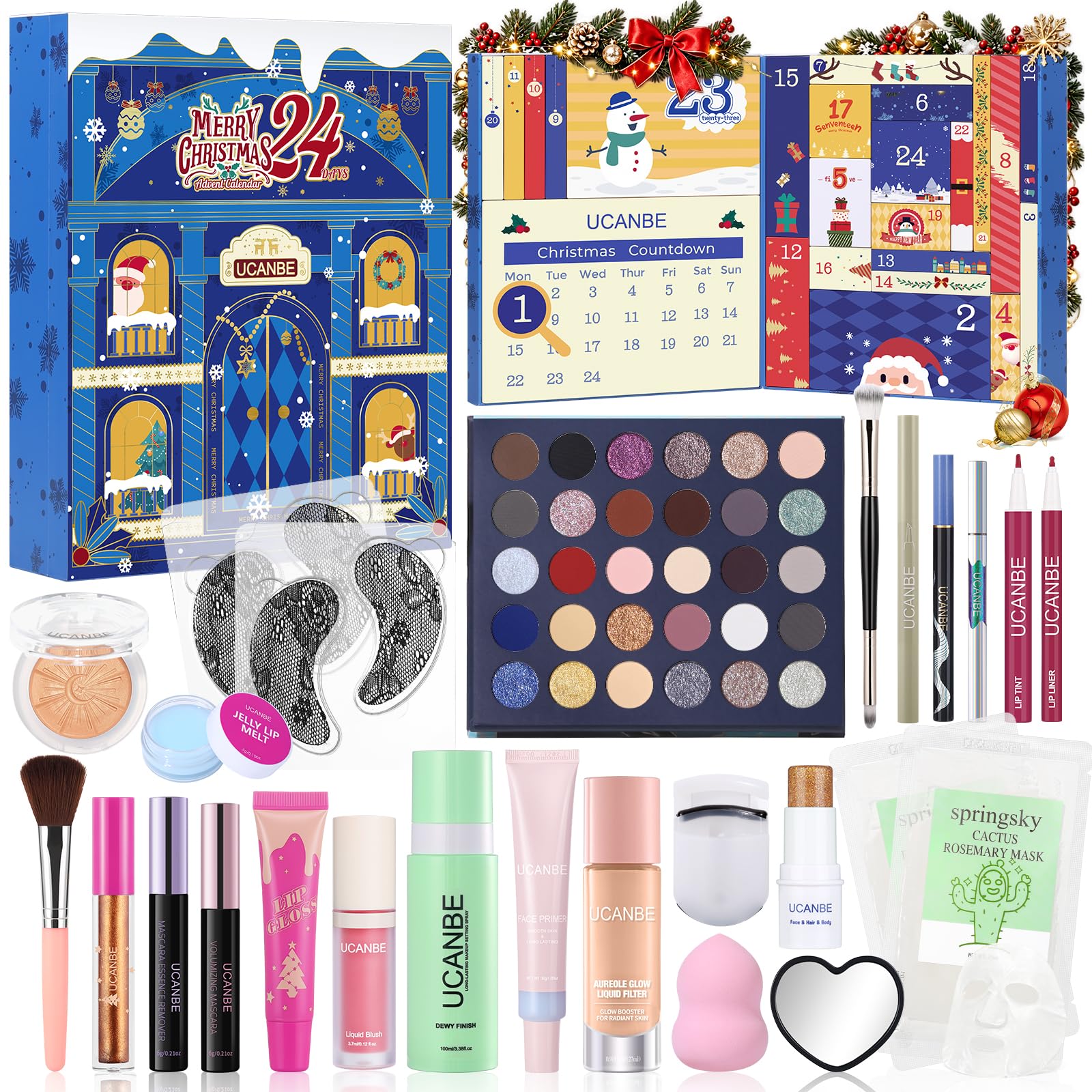UCANBE Luxus Make-up Adventskalender 24 Tage – Premium Beauty Countdown für Frauen