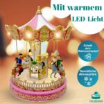 TIN DREAMS Weihnachtskarussell mit LED-Beleuchtung, Musik & Bewegung – Handgefertigte Dekoration – Bild 4