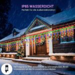 Buudala Eisregen Lichterkette 6,4m IP65 – 200 LEDs mit 8 Modi & Timer für Außen – Bild 5