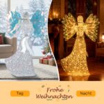 COSTWAY Weihnachtsengel 158cm beleuchtet – 250 LED-Lichter für Innen & Außen – Bild 3