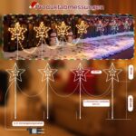 Quntis 4er LED Weihnachtsstern-Set 216 LEDs – IP65 Aussendeko mit Timer & 8 Leuchtmodi – Bild 8
