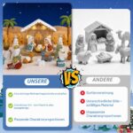Krippen-Adventskalender 2026 mit LED-Beleuchtung – 24 Figuren & Strickoptik für Kinder – Bild 9