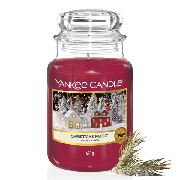 Yankee Candle Christmas Magic Duftkerze groß – 150 Stunden Brenndauer