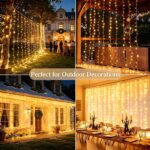 yowin Lichtervorhang 6m x 3m mit 600 LEDs – 8 Modi & Timer für Innen & Aussen – Bild 2
