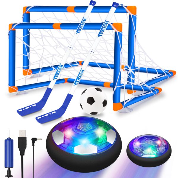 SUNNOW Air Power Fussball 3-in-1 Set – Wiederaufladbarer Hover Ball mit LED für Kinder