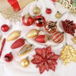 SHareconn Weihnachtskugeln Set 106 STK in 24 Farben – Bruchsichere Christbaumschmuck Dekoration – Bild 2