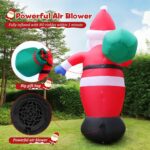 Aufblasbarer Weihnachtsmann 240cm mit LED-Beleuchtung – XXL Weihnachtsdeko für Garten & Innen – Bild 4