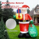 MISTRO Aufblasbarer Weihnachtsmann 245 cm mit LED – Outdoor Weihnachtsdeko für Garten – Bild 5