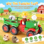Gralal Bauernhof Traktor mit Musik & Tierfiguren – Lernspielzeug für Kleinkinder ab 1 Jahr – Bild 3