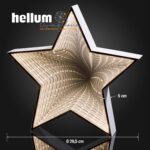 hellum LED Infinity Stern warmweiss Ø29,5cm – 3D Effekt Weihnachtsdeko mit Timer & Batterie – Bild 3