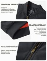 TACVASEN Herren Bomberjacke mit Steppfutter – Übergangsjacke für Alltag & Outdoor – Bild 4