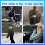 AMIYOYO Thermo-Leggings Damen Winter High Waist mit Taschen – 2er Pack – Bild 2