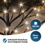 MONZANA Kirschblütenbaum 180 cm mit 200 LED Warmweiss – Elegante Dekoration für Innen & Aussen – Bild 3