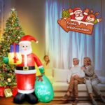 MISTRO Aufblasbarer Weihnachtsmann 245 cm mit LED – Outdoor Weihnachtsdeko für Garten – Bild 7
