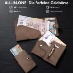 TENBST Slim Wallet Herren mit RFID Schutz & Pop-up Kartenetui – Braun – Bild 3